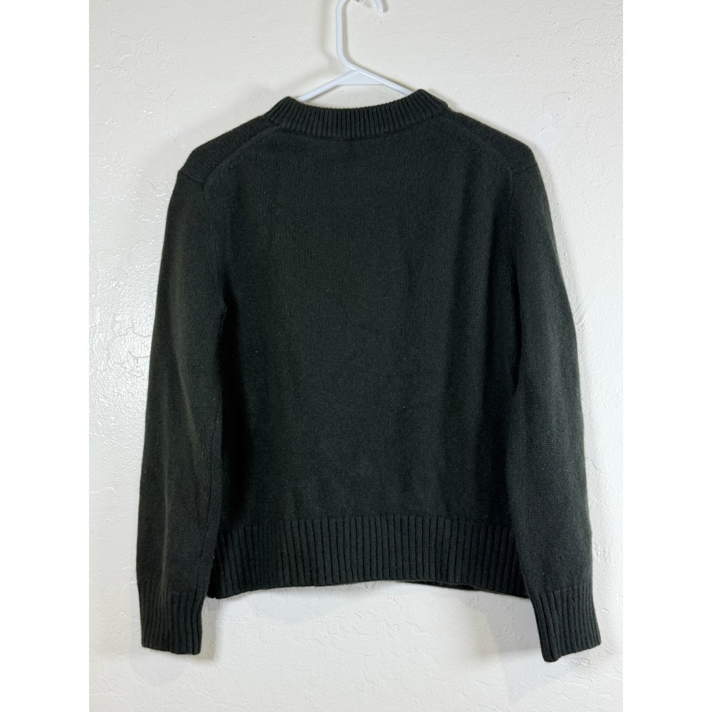 Jenni Kayne Everyday Sweater 100% Cashmere Dark Green Crew Neck Size XXS - Picture 3 of 6